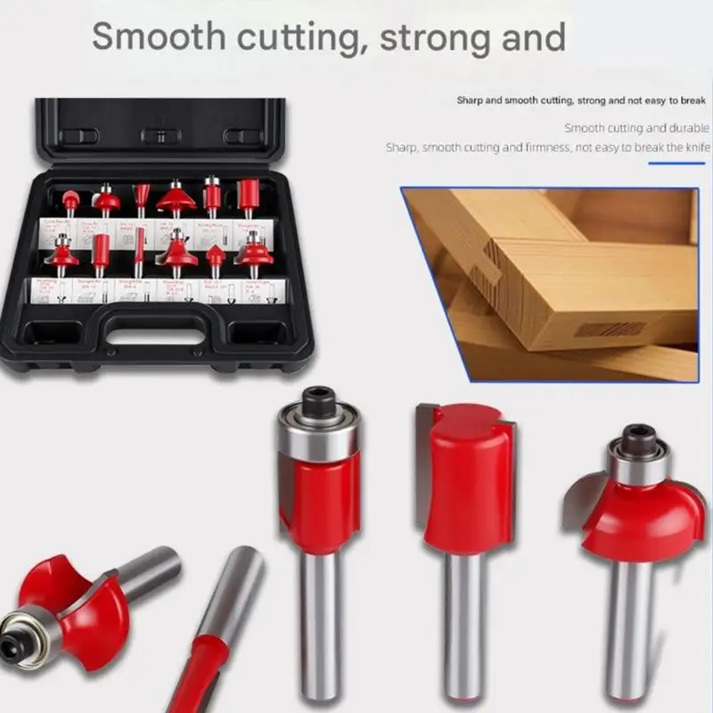 1/4Inch Shank Steel Router Bit Set Multiple Blade For Woodworking And Precisions Carving Professional Router Bit D2RD
