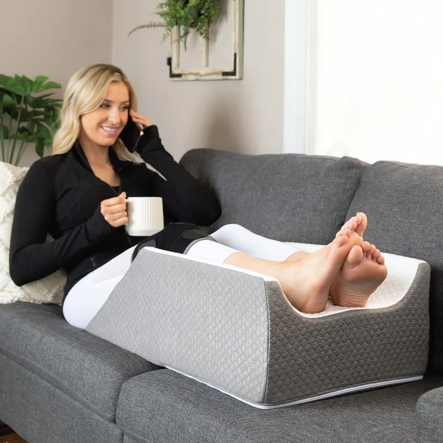 

Kolbs Double Or Single Leg Elevation Pillow | Post Surgery Leg Pillow | Knee Wedge Pillow to Elevate Knee | Leg Rest for Bed |