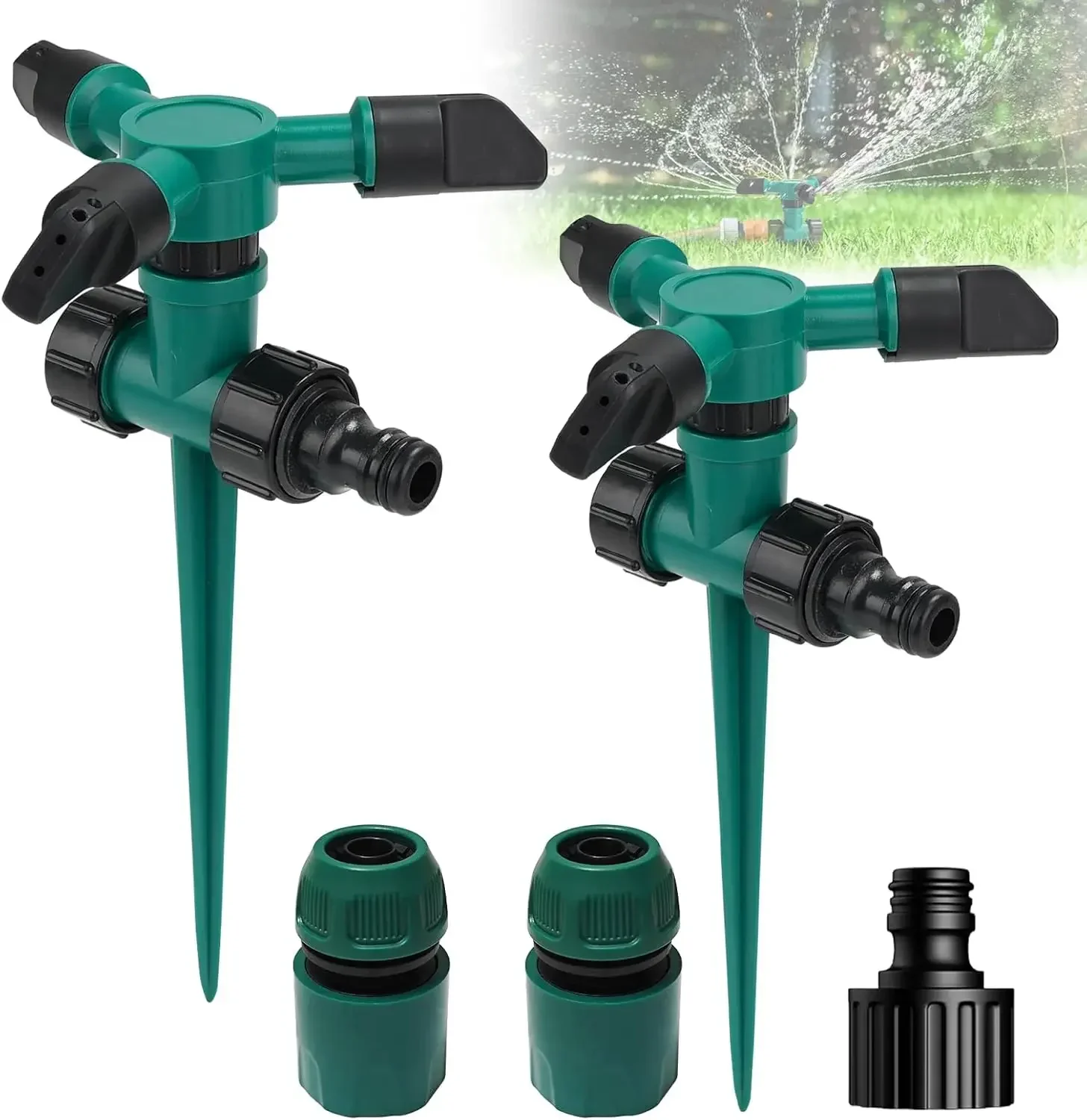 360 Rotating Garden Lawn Sprinkler Sprinklers for Yard Large Area Lawn Sprinklers Powerful and Even Watering