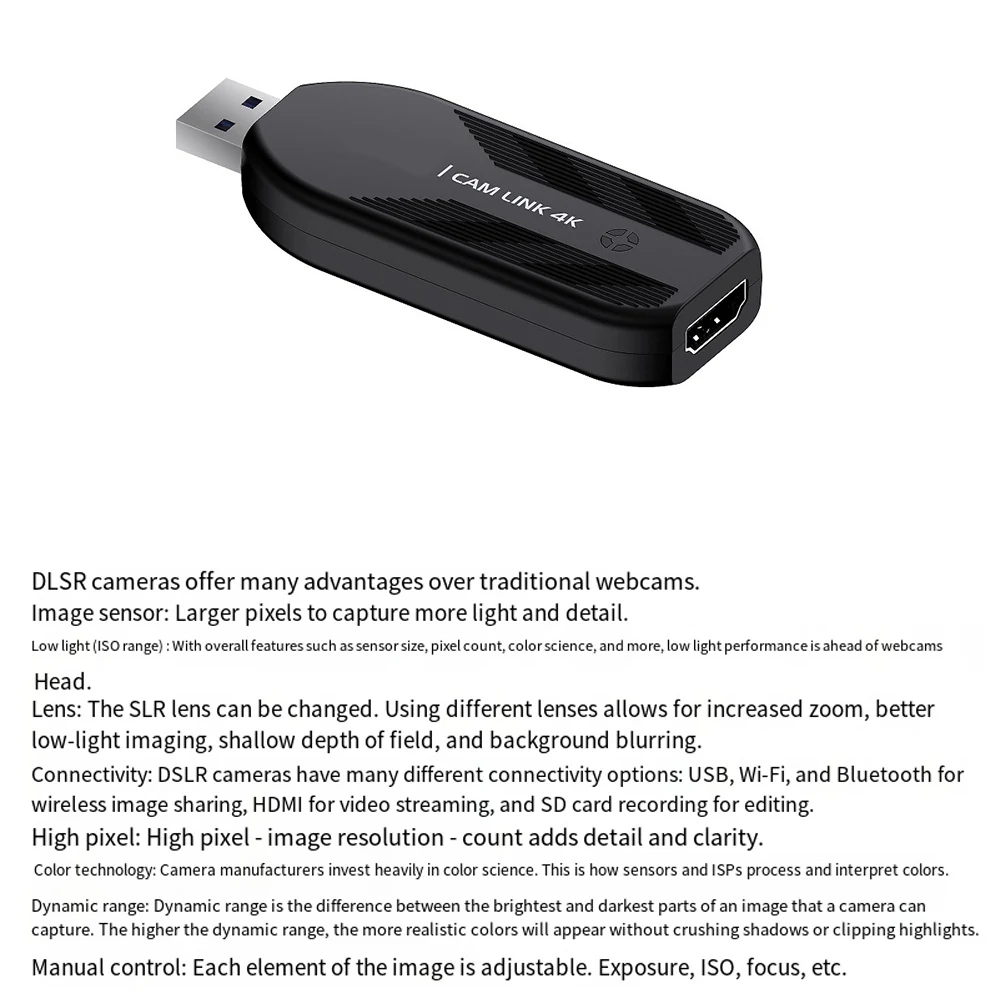 Retail! HDMI-Compatible Video Capture Card PC Live Streaming Recording Via DSLR Camcorder Action Camera 1080p 4K 30FPS USB 3.0