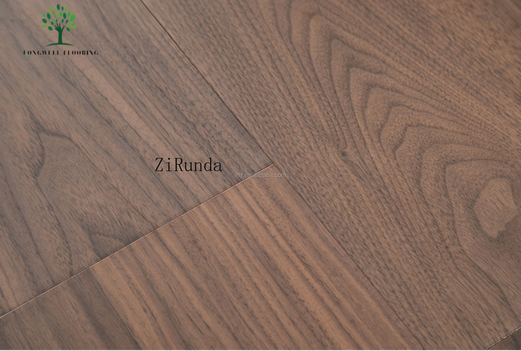 Versão personalizada de luxo nogueira preta projetada piso de madeira 14mm de espessura superfície lisa piso tradicional moderno