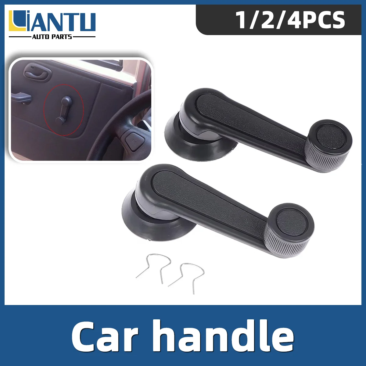 1/2/4PCS Glass Lifter Handle ABS Material Rocking Door Handle Window Glass Lifter Crank High Quality Durable Universal Auto Part