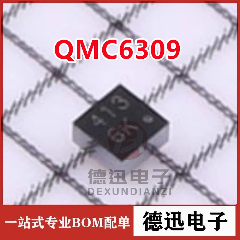 New original QMC6308 QMC6309 WLCSP-4 three-axis magnetic sensor chip IC
