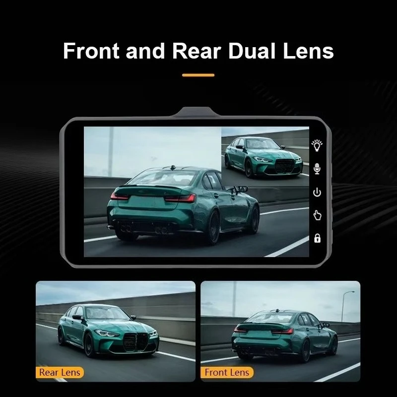 

HOT Car Dash Camera Dvr 4 Inch Fhd 1080p Dual Lens Dash Cam Auto Video Recorder Car Dashboard Camera Night Vision Camcorder DVR