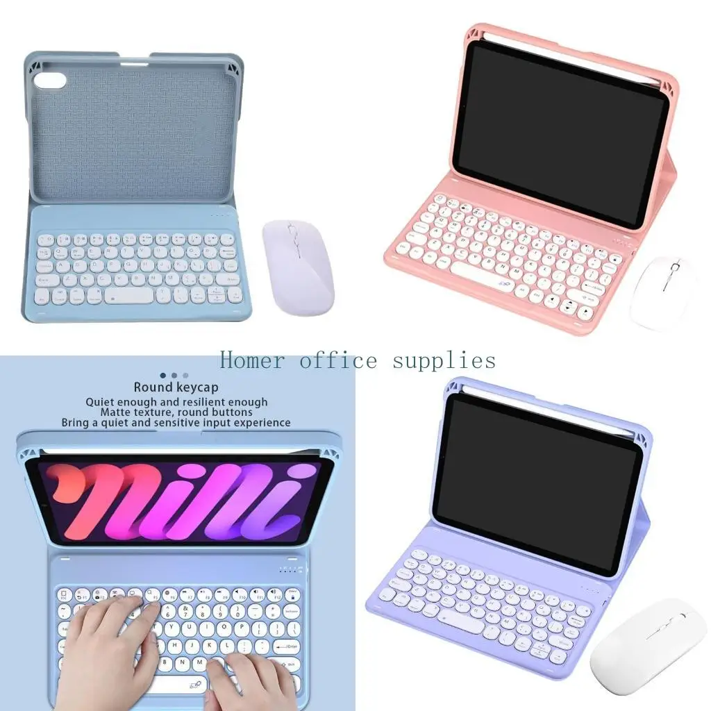 

K43B Strong Keyboard Mouse Suit For mini6 Tablet Cover for Shell BT-Compatiblle with Pen Slot Stand for Case