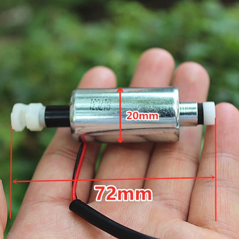 DC 24V Mini 20mm Cylinder Solenoid Electromagnet Push Pull Through Type Electric Magnet For Powerful Pull Switch Stroke 7.6mm