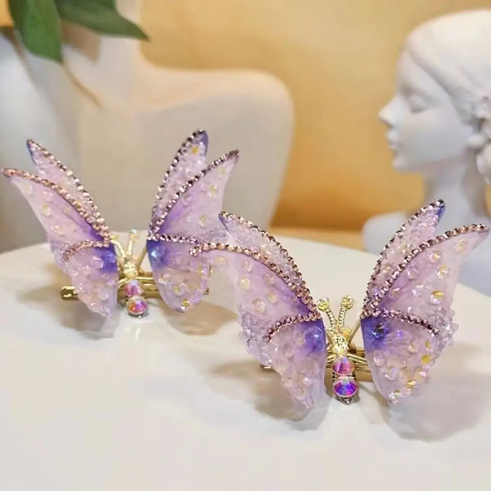 

Children Fairy Moving Butterfly Hairpin Girl Children's Rhinestone Ancient Style Hair Clip Princess Baby Hair Accessories