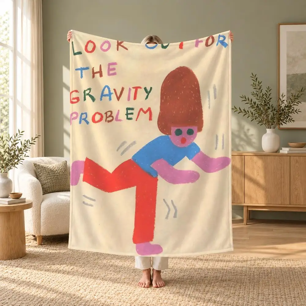 Artist Katie Benn Throw Flannel Throw Blanket for Travel & Office, Warm Outdoor Custom Bedspread, Ideal Gift