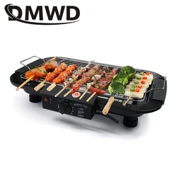 110V/220V Electric Heating Barbecue Grill Oven Smokeless Indoor Carbon Free Meat Kebab Roaster BBQ Pan Hotplate Griddle EU US