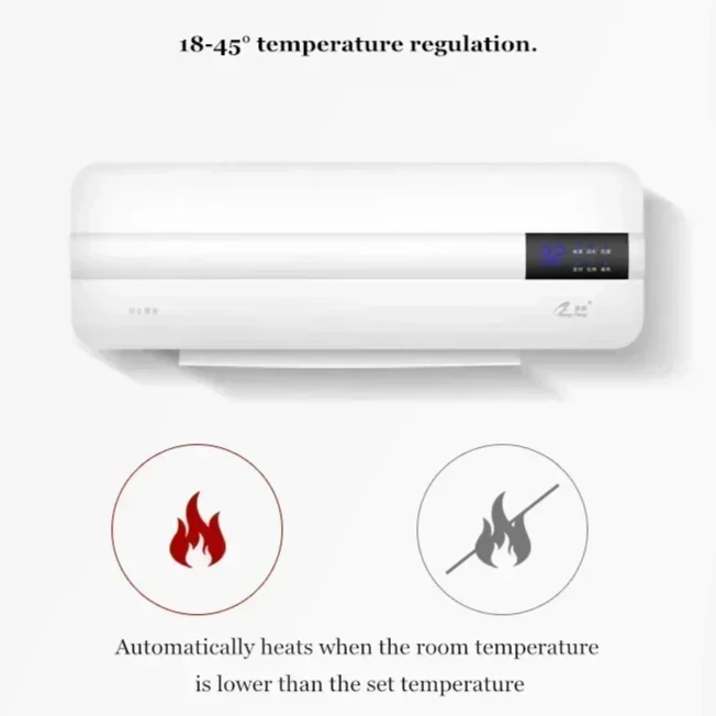 Energy-saving Wall-mounted portable  Heating Fan Home Dormitory timing free installation Electric heater heating pad