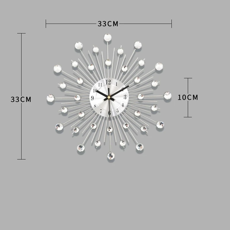 Imagem -06 - Relógio de Parede de Metal Minimalista Grande Relógio de Cristal de Vidro Pendurado Home Living Room Decoration Relógio de Parede Silencioso