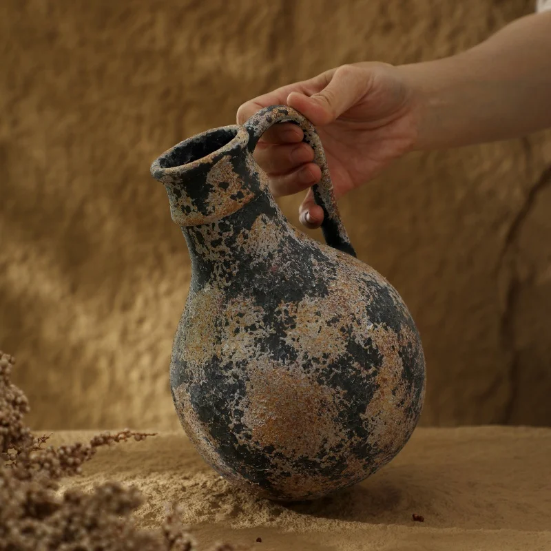 Ceramic Vase For Home Decoration 25.8CM High Flower Vases For Dried Flowers Vintage Style Ceramics & Pottery For Room