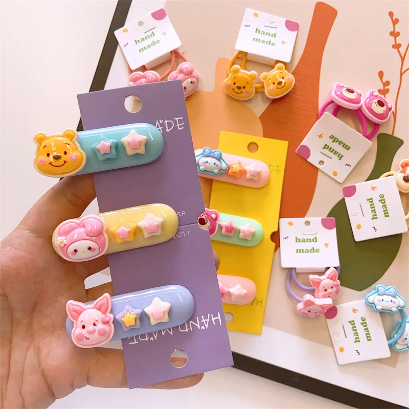 Korean Cute Animal Star Hair Clip For Kids Girls Colorful Cartoon Hairpin Bangs Clip Children\'s Hairclip Summer Hair Accessories