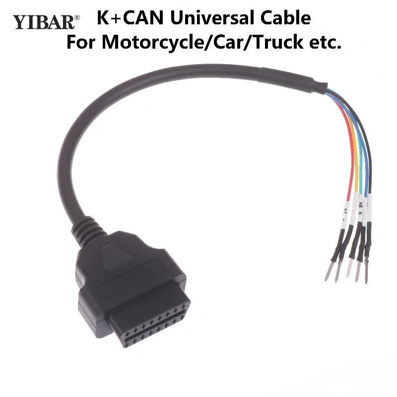 

【YIBAR】Автомобильный диагностический адаптер OBD2, удлинительный кабель-переходник OBD2, инструмент для подключения, 16-контактный удлинительный кабель для авто, линии CAN и K
