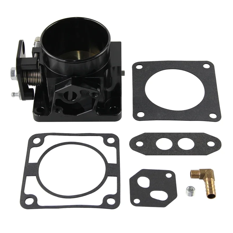 

Заготовка корпуса дроссельной заслонки с ЧПУ 75 мм 2,95 дюйма для Ford Mustang 86-93 GT Cobra LX 5,0L V8, двигатель с высокой производительностью расхода, алюминий SR/BK