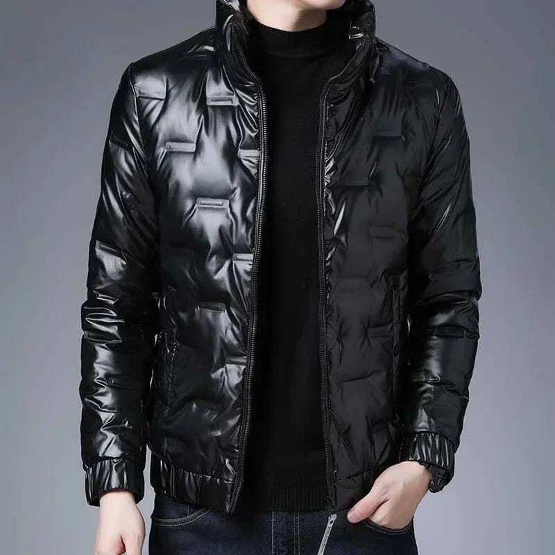 Parkas Lightweight Puffer Man Padded Coat Cold Padding Short Down Jackets for Men Korean Luxury Clothing Hot Winter in Promotion