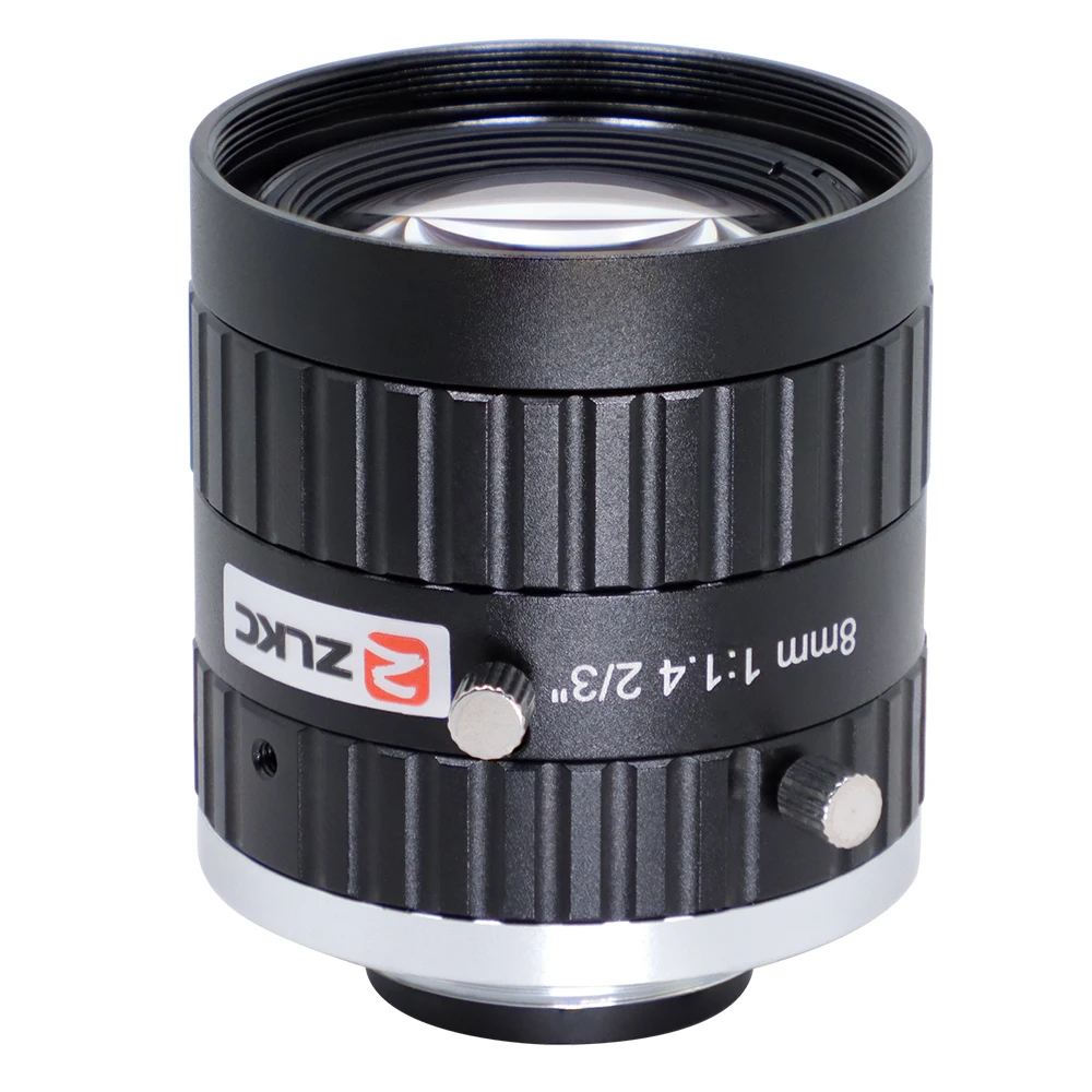 ZLKC 5 megapikseli C mocowanie 8mm 2/3 "F1.4 FA Machine Vision stała ogniskowa kamera przemysłowa ręczne obiektyw tęczówki niewielkie zniekształcenia 5MP — zdjęcie 2