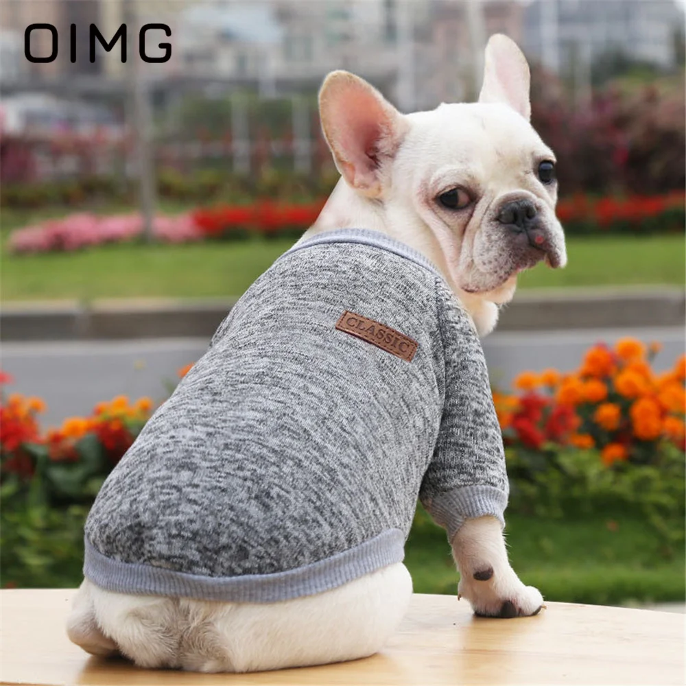 OIMG 15 Colors Fashion Dog Hoodies Clothes Winter Warm Sweatshirt For Small Dogs Sweater Cat Pet Clothing For Chihuahua Spitz