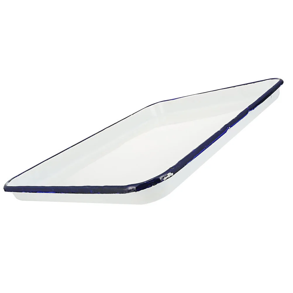 

Sterilized Practical Enamel Laboratory Tray Durable Scratch Resistant Rectangular Pan Multi Purpose Storage Rectangular Pan