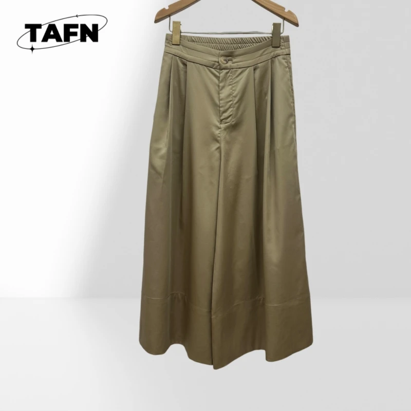 

High-Grade Wide Pants High Street Simple Graceful Comfortable Women's High-Waisted Pants Set for a Flattering Look AF2128
