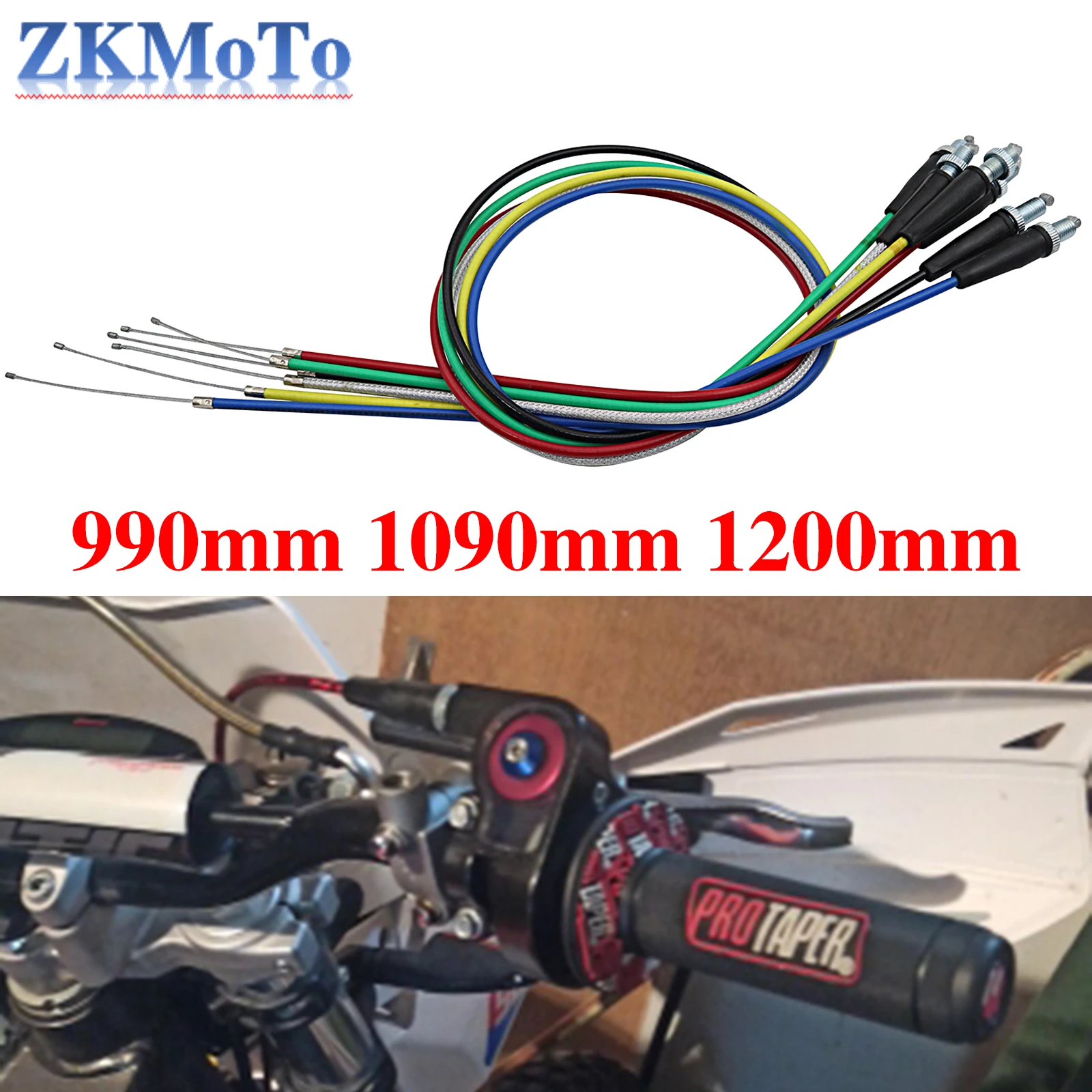 990mm 1090mm 1200mm Straight Head  Gas Throttle Cable For KTM Honda Yamaha Kawasaki Suzuki ATV Dirt Bike Motocross Universal