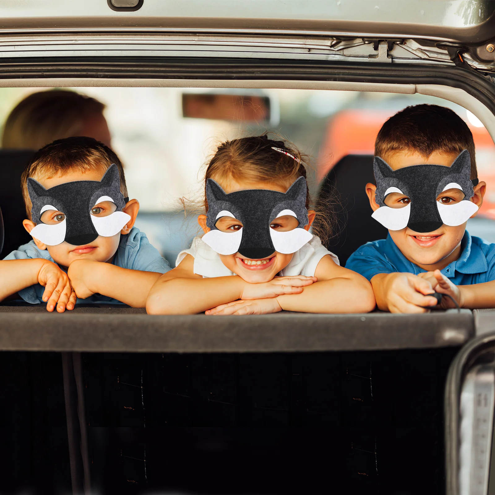 20 قطعة من أقنعة الذئب نصف الوجه، قناع الهالوين التنكرية، لوازم الحفلات التنكرية لقناع الذئب التنكرية #3