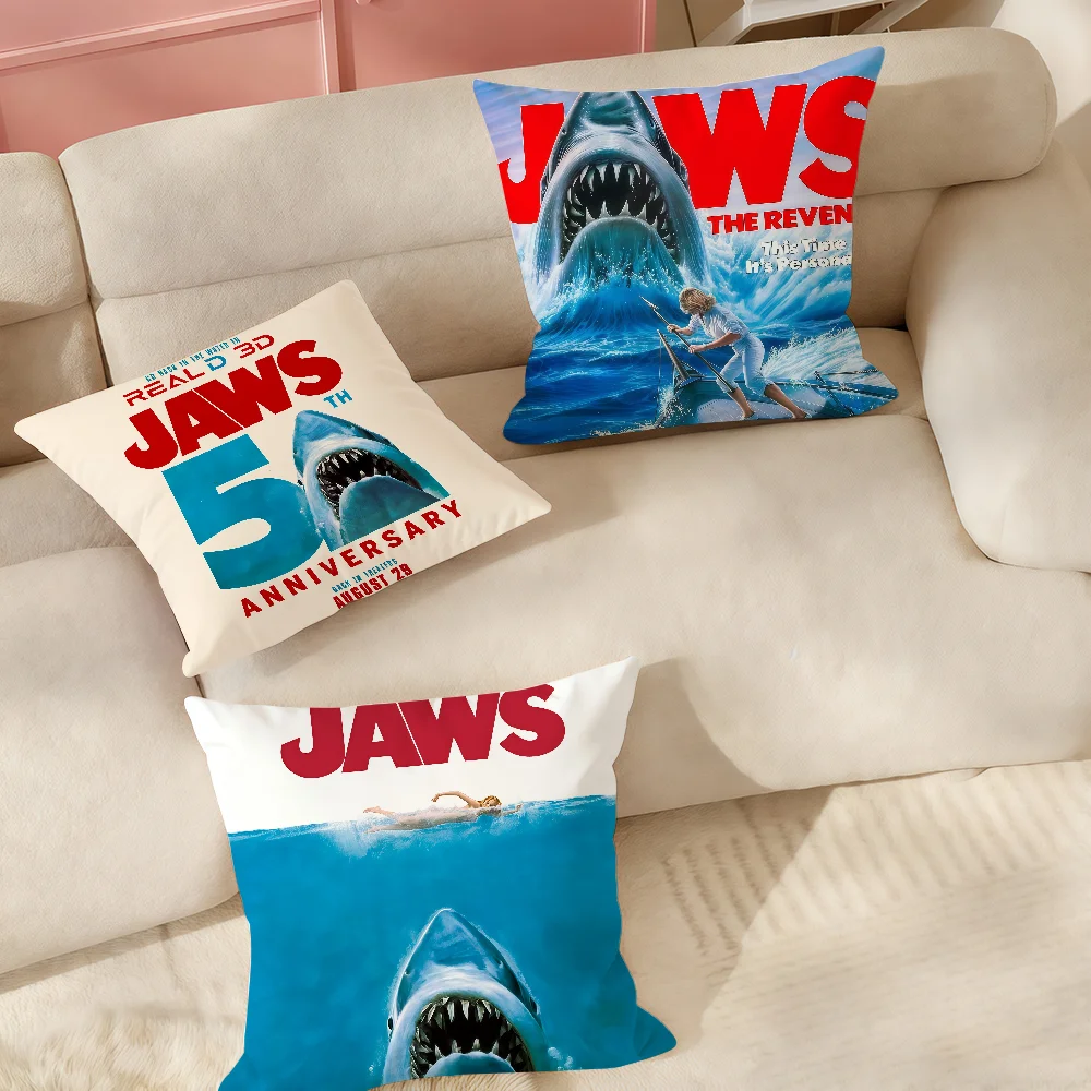 Movie J-jaws Pillow Case Suitable For Bedrooms Living Rooms Cars Home Decoration