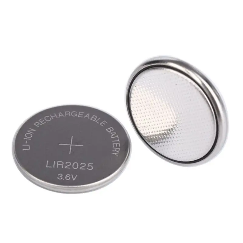Button Battery LIR2025 3.6V Remote Cover Cell Coin Batteries For Watch