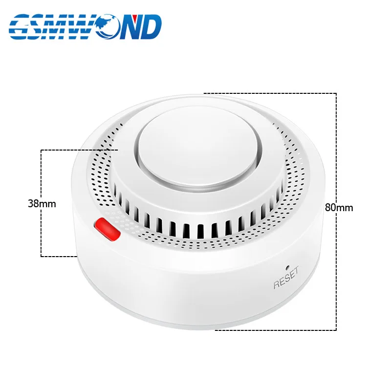 Tuya WiFi Smoke Detector Photoelectric Sensor White Fire Alarm Home Kitchen Security System Work With Tuyasmart / Smart Life APP