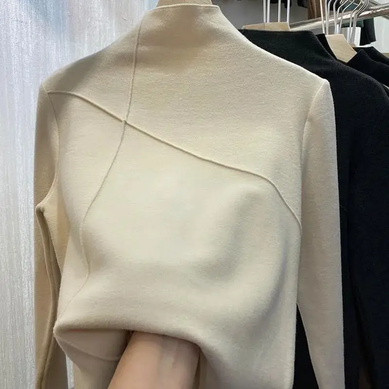 

Немецкий бархатный топ для женщин, модный, с длинными рукавами, приталенный, без подкладки, зимняя верхняя одежда А-силуэта, без нагрудных вставок