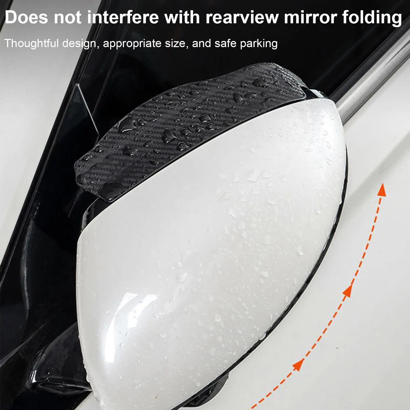 

Blind Spot Mirror Rain Eyebrow Accessory Non-Slip Round 2-in-1 Blind Spot Mirror For Outdoors Commuting Camping Driving Trailer