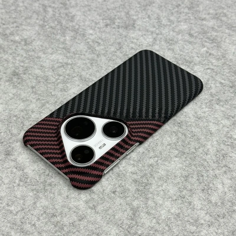 Para Huawei Pura 80 70 Pro Plus Ultra Funda fina con textura de fibra de carbono Funda de PC para Huawei Pura 80 Funda de parachoques a prueba de golpes