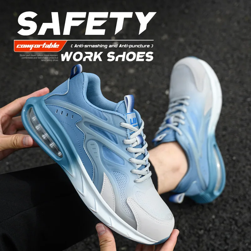 LEIANDUN Ultra light work shoes for men, with cushioning, anti impact, anti puncture, comfortable, breathable and safe shoes