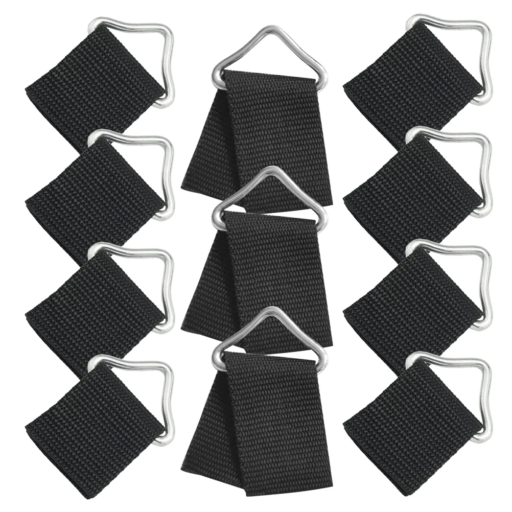 

25 Sets Triangle Ring V Shaped Metal Buckles Trampoline Mesh Replacement Parts High Strength Portable Triangle Buckles