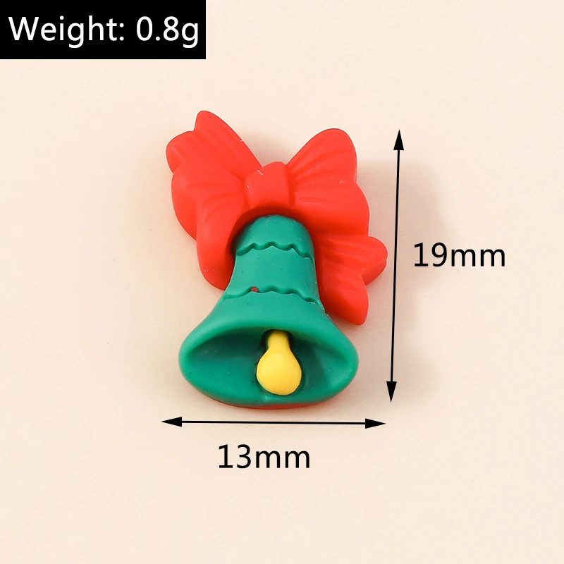 Leslie 10 Stück 22 x 19 mm niedliche Harz-Weihnachtskeks-Lebkuchenmann-Charms mit flacher Rückseite, Cabochon für DIY-Schmuckherstellung, Haarspangen – Detail 23