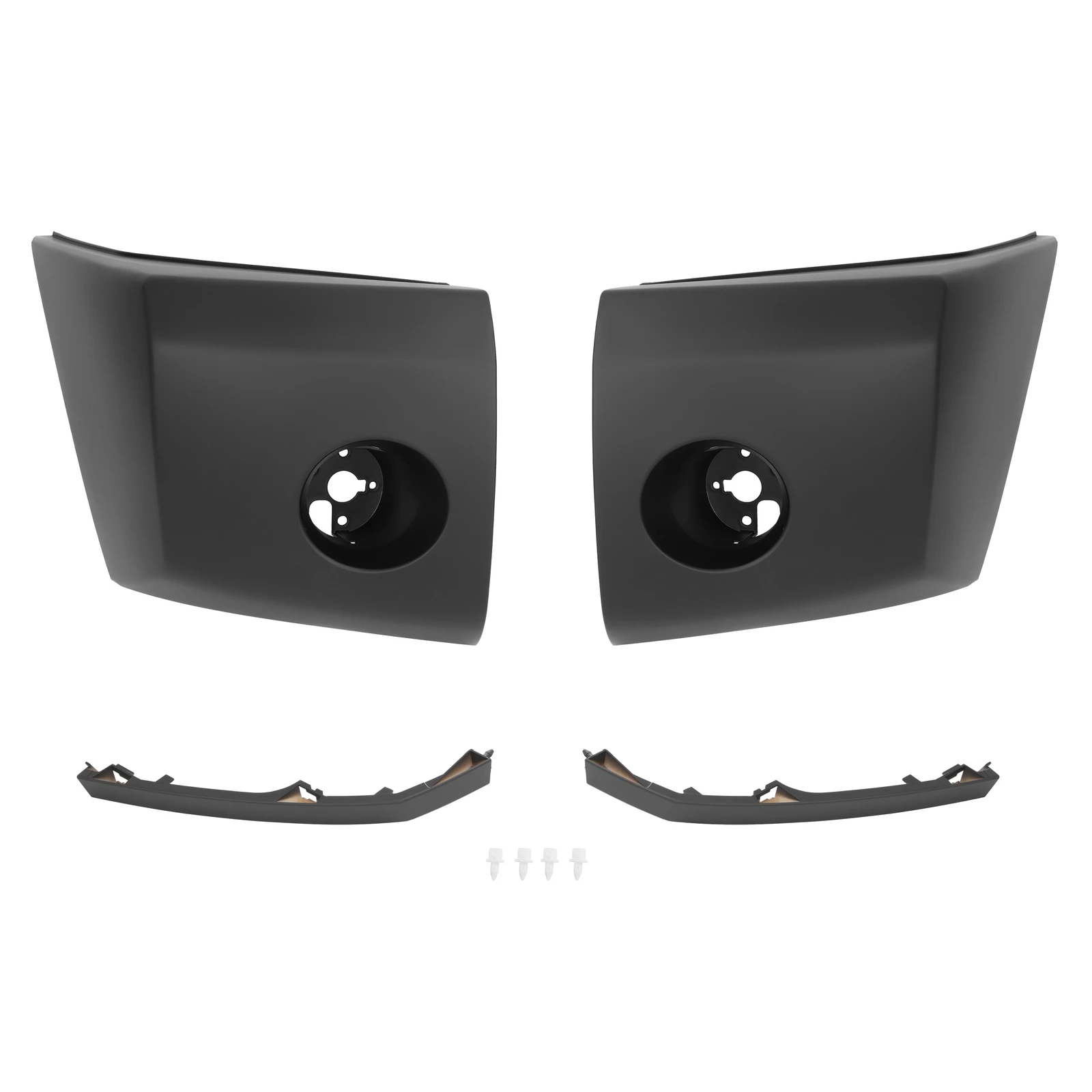 Front Bumper End Caps+Extension Fillers Painted For 2004-08 Nissan Titan/Armada