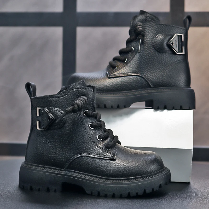 

Autumn Winter Children Cotton Shoes Boys Ankle Boots Classic Fashion Kid Casual Sports Sneaker Luxury Plush Boys Snow Boot