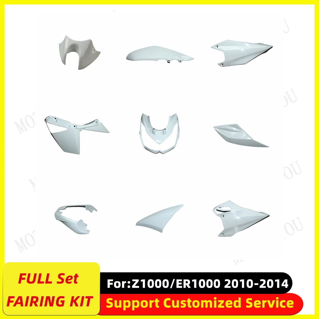 

Motorcycle ABS Plastic full Fairing Kit fit for Kawasaki Z1000 ER1000 2010 2011 2012 2013 Bodywork fairings Kit Unpainted Body