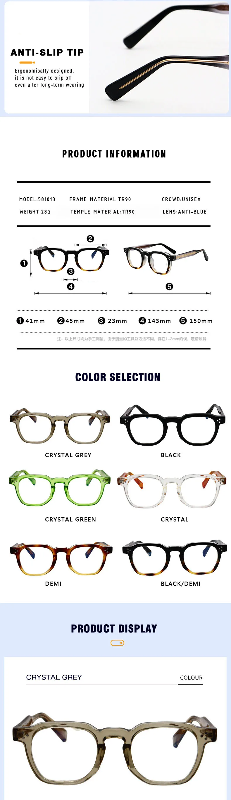O-Q CLUB Quadratische Brille, Sonnenbrille für Herren, TR-Rahmen, Retro, hochwertige Brillen, Herrenbrillen, Computerlinsen zum Lesen von Lunette – Detail 4