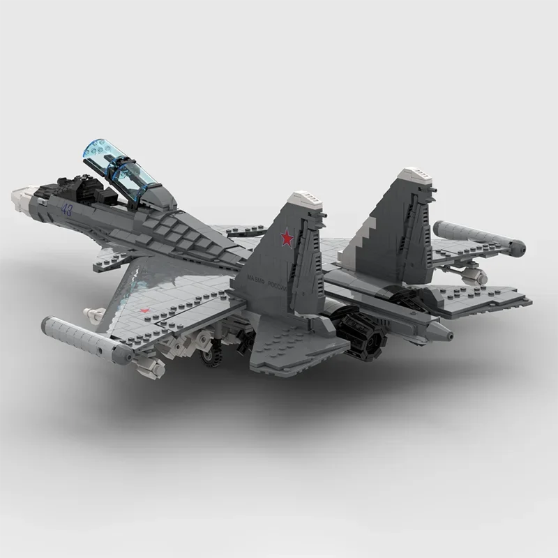 Moc Building Bricks Military Fighter Model 1:35 Scale  Su-30  Technology Modular Blocks Gifts Toys For Children DIY Set Assembly