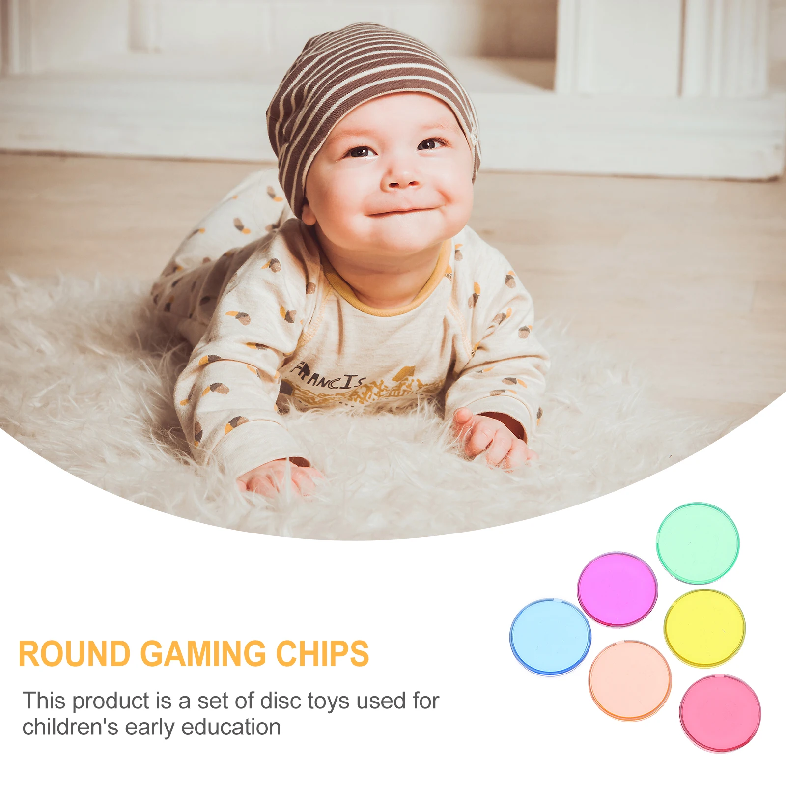 100 個の早期教育プラスチックラウンドチップ明るい色耐久性のある数学教育カウント科学学習ツール