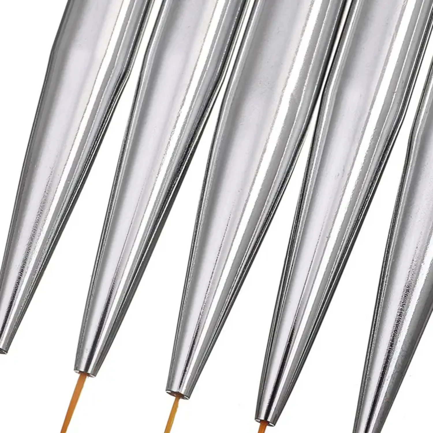 5 فرشاة أظافر أكريليك مع كريستال، فرشاة أكريليك، خط رسم من النايلون، أداة مانيكير