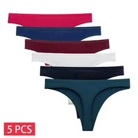 5 PCS/Set Cotton Panties G-String Women Panties Sexy Underwear Female Lingerie Thong For Woman Solid Color Intimate Pantys