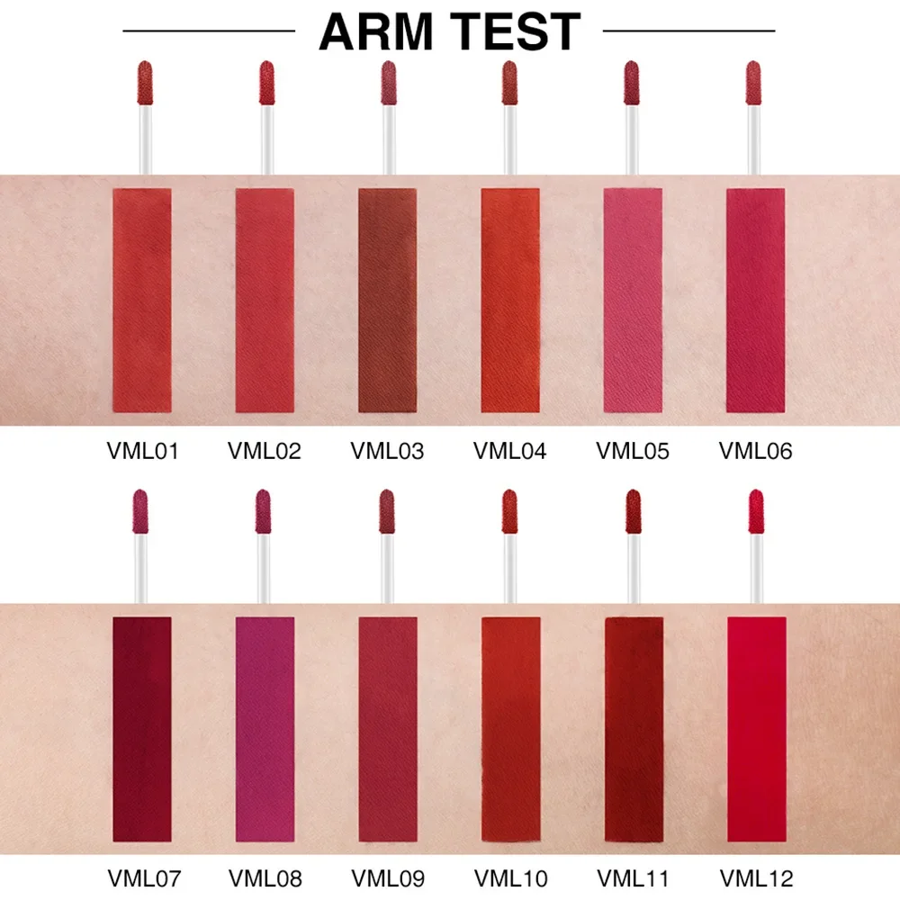 Smalto per labbra in velluto opaco Impermeabile a lunga durata Non facile da sbiadire Lucidalabbra liscio come la seta Rossetto Trucco Balsamo per labbra per donne sexy Regalo