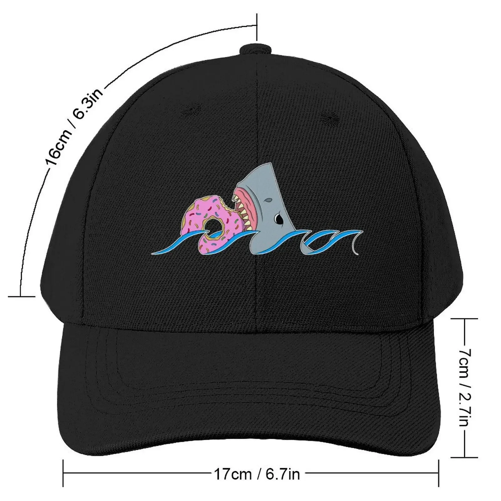 I eat what I want | Great White Shark eating a donut Baseball Cap Hood custom Hat tea Hat Men Golf Wear Women's