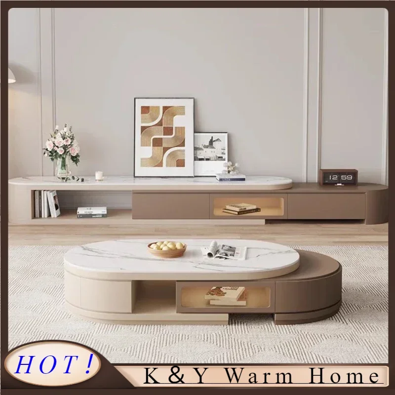 

Cabinet Mount Bedroom Tv Stand Nordic Retractable Luxury Minimalist Background Adjustable Salones Muebles Home Decoration