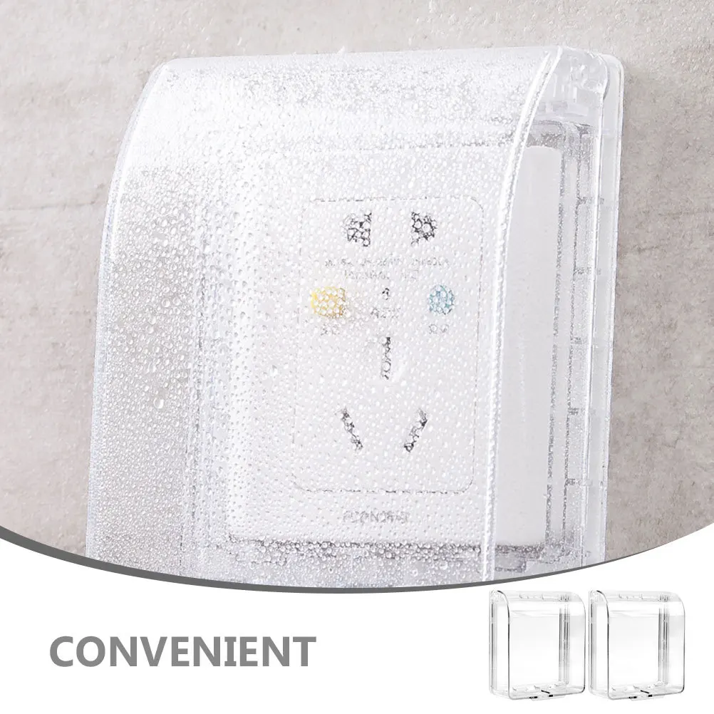 

2Pcs Reusable Outlet Cover Adhesive Design Practical for Bathrooms Kitchens Living Rooms Durable Stylish Waterproof Cover