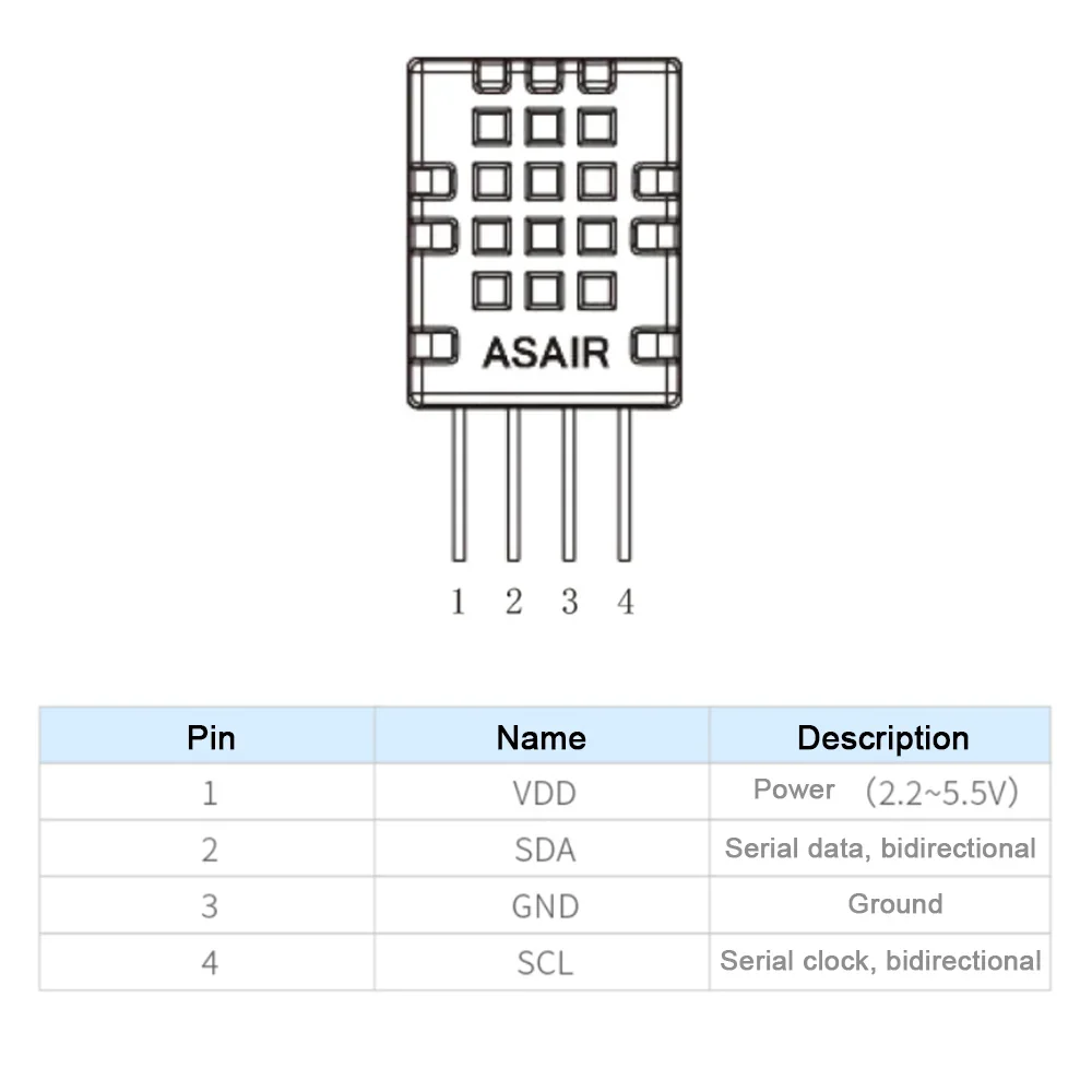 10個入り-dht20-aht20-デジタル温湿度センサーモジュール-i2cインターフェース-高精度-arduino-raspberry-pi用-dht11の代替品