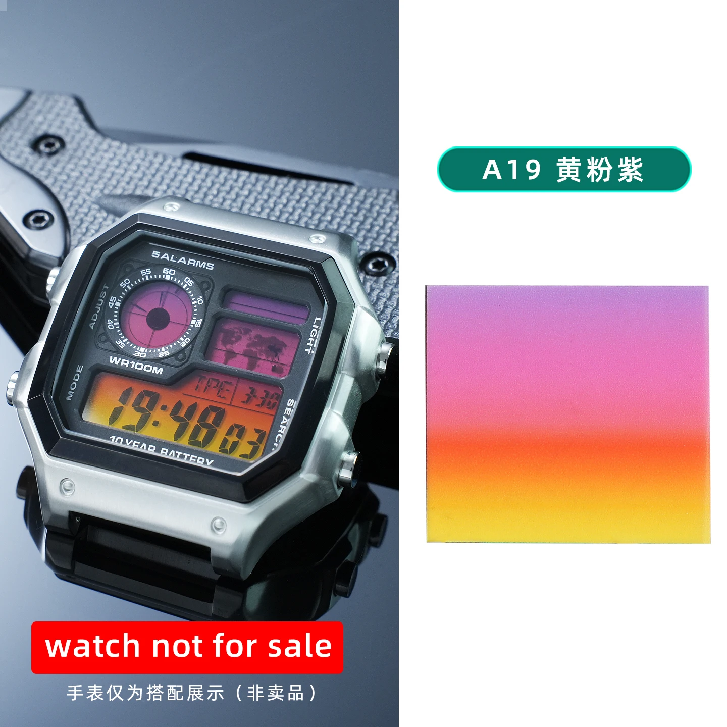 38 verschiedene Farbwechsel-Aufkleber für Display-Bildschirme, DIY HD-Folienaufkleber im Ins-Stil für Casio AE1200 AE1300