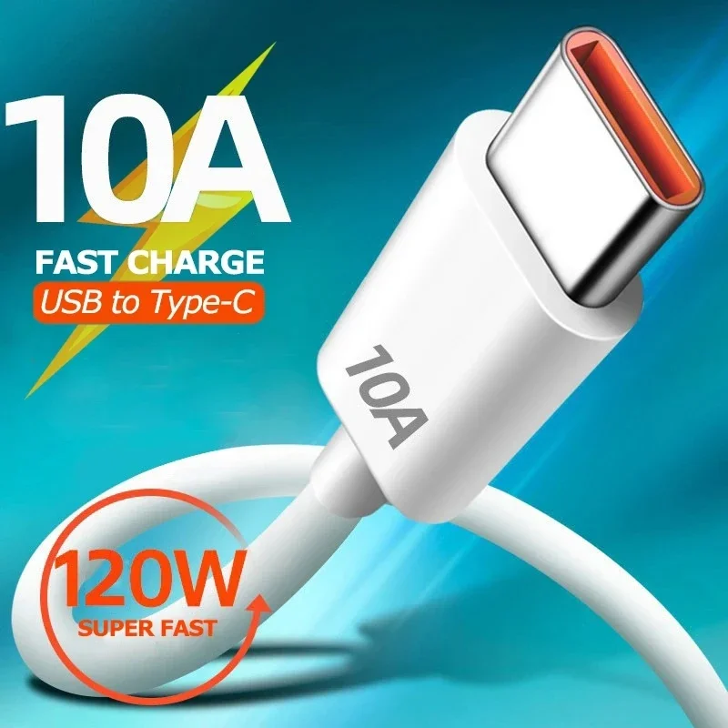 120W 10A Super szybki kabel USB typu C do Huawei Nova Honor Xiaomi Redmi POCO OPPO Realme iQOO kabel do szybkiej ładowarki USB C